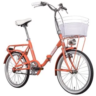 MBM Rower miejski z koszykem Angela 1S 20 cali Pomarańczowy MBM330 20 40 A52 - Rowery - miniaturka - grafika 2