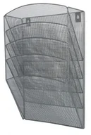 Pojemniki biurowe - Q-CONNECT Zestaw 5 półek Office Set, metalowy, A4, srebrny KF04727 - miniaturka - grafika 1