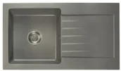 Zlewozmywaki - Brado Zlewozmywak granitowy LEON szary leonsza - miniaturka - grafika 1