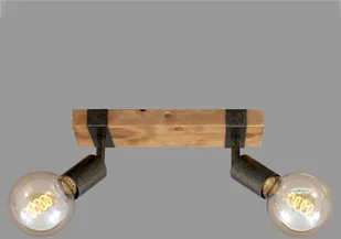 Briloner Lampa sufitowa Wood Basic, 2-punktowa - Lampy sufitowe - miniaturka - grafika 5