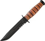 Survival - akcesoria - Ka-Bar 7" Fixed Blade Knife, Serrated Leather Handle w/Brown Sheath armii US # 1219 KB-1219 - miniaturka - grafika 1