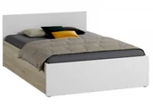 Łóżka - Magnat Meble Łóżko DM1 120x200 Białe/boki dąb sonoma - miniaturka - grafika 1