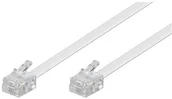 Kable - Goobay Wentronic Modular przewód połączeniowy (wtyczka 2 X RJ11, 4-biegunowy, zajęte) Biały 3 m 93067 - miniaturka - grafika 1