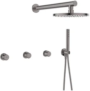 Laveo Laveo Pretto bateria natryskowa podtynkowa z zestawem grafit BAO 904P BAO 904P - Baterie podtynkowe Laveo Laveo Pretto bateria natryskowa podtynkowa z zestawem grafit BAO 904P BAO 904P - Baterie podtynkowe - miniaturka - grafika 2