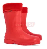Kalosze damskie - Demar Czerwone kalosze damskie z ocieplaczem Luna C 0220C - miniaturka - grafika 1