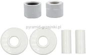 Akcesoria grzewcze - Vario Term Zestaw maskujący rozety + tuleje + złączki CU/PEX - białe CU - instalacja miedziana ZMR1M15xM2206 - miniaturka - grafika 1