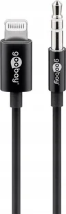Goobay 66805 Apple Lightning audio connection cable, (3.5 mm) 1 m, Black 66805 - Kable komputerowe i do monitorów - miniaturka - grafika 2