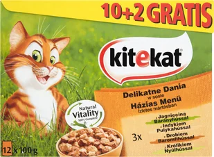 Kitekat Delikatne dania Saszetka 100g 10+2 gratis 12584 - Mokra karma dla kotów - miniaturka - grafika 3
