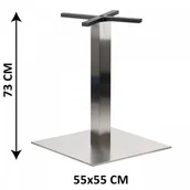 Inne meble biurowe - Stema SH Podstawa stolika SH-3002-7/S, 55x55 cm, stal nierdzewna szczotkowana (stelaż stolika) SH-3002-7/S - miniaturka - grafika 1