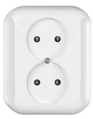Gniazdka elektryczne - Timex Gniazdo wtyczkowe Topaz podwójne - miniaturka - grafika 1