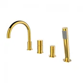 Baterie wannowe i prysznicowe - Metal-Hurt Bateria Wannowa Ove Gold czterootworowa złota BJV303/1G - miniaturka - grafika 1