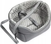 Sprzęt podróżny i transportery dla psów - Boutiquezoo Boutiquezoo FOTELIK SAMOCHODOWY DLA PSA TRANSPORTER MATA Szary Minky R3 BTQZ-HUNDESITZ-GRAU-MINKY-003 - miniaturka - grafika 1