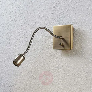 Lampenwelt com Ścienna lampka do czytania LED Mayar, mosiądz - Lampy ścienne - miniaturka - grafika 5