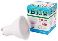 Żarówki LED - Ledom Żarówka LED GU10 220-240V 7W 581lm 3000K biała ciepła 244728 - miniaturka - grafika 1