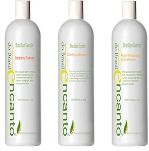 Encanto do Brasill Encanto do Brasill 3x100ml zestaw do keratynowego prostowania włosów, BUTELECZKI ZASTĘPCZE - Kosmetyki do stylizacji włosów - miniaturka - grafika 2