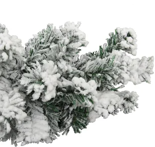 vidaXL Świąteczna girlanda pokryta śniegiem, zielona, 5 m, PVC - Ozdoby bożonarodzeniowe - miniaturka - grafika 4