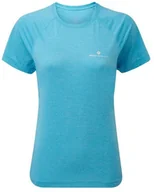 Koszulki sportowe damskie - RONHILL Koszulka do biegania damska STRIDE S/S TEE 2020 niebieska - miniaturka - grafika 1