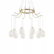 Lampy sufitowe - Ideal Lux Żyrandol Karousel SP10 206394 lampa wisząca w kolorze mosiężnym 206394 - miniaturka - grafika 1