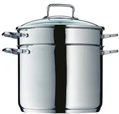Garnki - WMF garnek do gotowania makaronu, średnica 24 cm,pojemność 3,7 l, szklana pokrywka, odpowiedni do płyt indukcyjnych, możliwość mycia w zmywarce 0724919990 - miniaturka - grafika 1