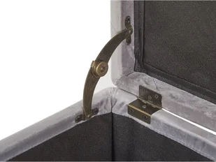 Beliani Puf ze schowkiem welurowy jasnoszary LORETTO - Pojemniki na zabawki - miniaturka - grafika 7