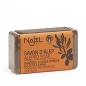 Mydła - NAJEL Mydło ALEPPO z GLINKĄ RHASSOUL i OLEJEM ARGANOWYM, 100g, - miniaturka - grafika 1