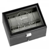 Gadżety dla niej i dla niego - Murrano Szkatułka na Zegarki i Biżuterię GRAWER Piękna SZKT-ZG-BIZ-012 - miniaturka - grafika 1