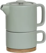 Zaparzacze i kawiarki - Secret de Gourmet Dzbanek do zaparzania herbaty z kubkiem NATURE miętowy 160724D - miniaturka - grafika 1