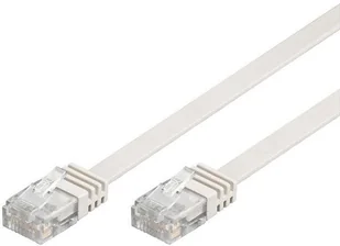 Kabel Lan Patchcord Cat 6 U/utp płaski biały 10m - Patchcordy - miniaturka - grafika 2