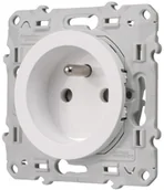 Gniazdka elektryczne - LEDart pojedyncze Schneider Electric Odace z uziemieniem białe - miniaturka - grafika 1