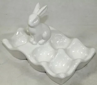 Pigmejka Podstawka na jajka z zajączkiem PIGMEJKA, biała, 13,5x20x12 cm - Wielkanoc - miniaturka - grafika 6