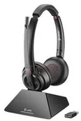 Słuchawki - Plantronics Poly Savi 8220 UC Czarne - miniaturka - grafika 1