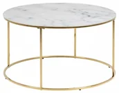 Ławy i stoliki kawowe - ACTONA Stolik kawowy Bolton okrągły marmur/złot y F-177207 - miniaturka - grafika 1