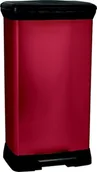 Kosze na śmieci - Curver 187181 kosz na śmieci z pedałem, prostokątne, metal/tworzywo sztuczne, czerwony, 39 x 29 x 73 cm, 50 L 187181 - miniaturka - grafika 1