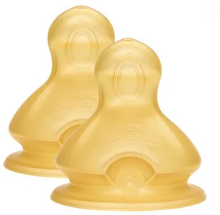 Nuk 701236 SMOCZEK NA BUTELKĘ LATEKSOWY 0-6 M 2SZT - Smoczki uspokajające - miniaturka - grafika 2
