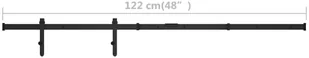 VidaXL Lumarko System do montażu drzwi przesuwnych, stal węglowa, 122 cm 148016 VidaXL - Akcesoria do drzwi - miniaturka - grafika 6
