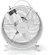Wentylatory - Nedis Nedis FNCL10WT20 - Wentylator stołowy RETRO 20W/230V biały 25 cm - miniaturka - grafika 1