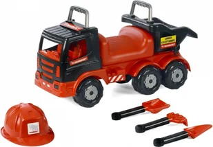 Wader QT MAMMOET Samochód Ciężarówka Jeździk Pchacz Wywrotka z kaskiem + zestaw do piasku 57082 - Jeździki dla dzieci Wader QT MAMMOET Samochód Ciężarówka Jeździk Pchacz Wywrotka z kaskiem + zestaw do piasku 57082 - Jeździki dla dzieci - miniaturka - grafika 5