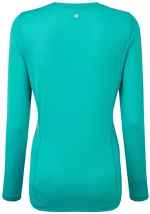 RONHILL RONHILL Koszulka do biegania damska z długim rękawem WOMENS TECH L/S TEE turkusowa - Bluzy sportowe damskie - miniaturka - grafika 2