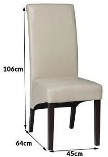 Lectus Komplet krzeseł Werona, beżowy, 2 szt. - Krzesła - miniaturka - grafika 4