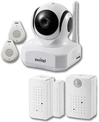 Inne - Switel bezprzewodowy system alarmowy z czujnikiem ruchu, kamerą IP, tryb dzienny i nocny, 9 części, kolor biały - miniaturka - grafika 1