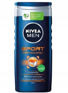Nivea Men Sport pielęgnujący żel pod prysznic (250 ml), witalizujący i pielęgnujący żel pod prysznic z minerałami, odświeżający prysznic dla aktywnych mężczyzn - Kosmetyki do kąpieli - miniaturka - grafika 2