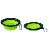 Sprzęt podróżny i transportery dla psów - Miska składana podróżna zielona M197 - miniaturka - grafika 1