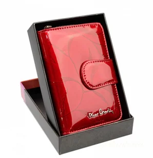 Pierre Cardin Portfel Damski Skóra Naturalna Z Suwakiem Piórnik 13 cm Lakierowany - Portfele - miniaturka - grafika 2