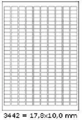Etykiety samoprzylepne i bloki etykiet - Cdrmarket Samoprzylepne etykiety 17,8 x 10 mm, 270 etykiet, A4, 100 arkuszy - miniaturka - grafika 1