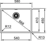 Franke Box BXX 210/110-54 stal jedwab 127.0453.660 - Zlewozmywaki - miniaturka - grafika 3