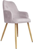 Krzesła - Atos Krzesło WEZERA VELVET jasno różowe nowoczesne WESTA-MG55 - miniaturka - grafika 1