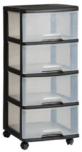 Curver Regał do przechowywania czarny, 80 l, 39x37x80,5 cm - Pojemniki łazienkowe - miniaturka - grafika 4