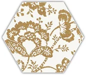 Płytki ceramiczne - Paradyż Shiny Lines Gold Heksagon Inserto C 19,8x17,1 - miniaturka - grafika 1