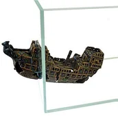 Dekoracje do akwarium - Happet Ozdoba akwariowa R155 statek szyba 24 cm - miniaturka - grafika 1