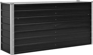 vidaXL Donica ogrodowa, antracytowa, 160x40x77 cm, galwanizowana stal - Donice - miniaturka - grafika 3